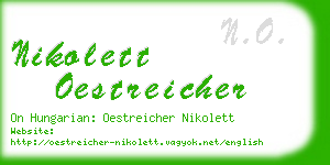 nikolett oestreicher business card